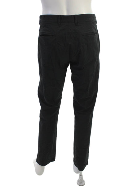 J Crew Mens Black Dress Pants Polyester Blend Button Size 32