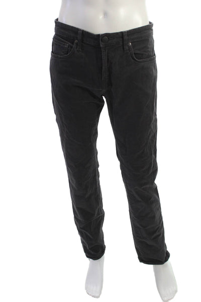 J Brand Mens Straight Jeans Black Button Cotton Stretch Size 31