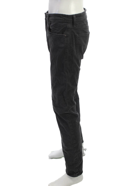 J Brand Mens Straight Jeans Black Button Cotton Stretch Size 31