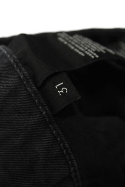 J Brand Mens Straight Jeans Black Button Cotton Stretch Size 31