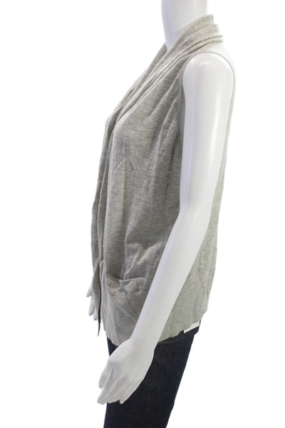 Vince Women Sleeveless Cashmere Sweater Gray Size M