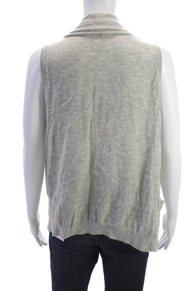 Vince Women Sleeveless Cashmere Sweater Gray Size M