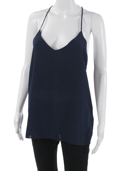 Karlie Women Dark Blue V-Neck Polyester Camisole Size L