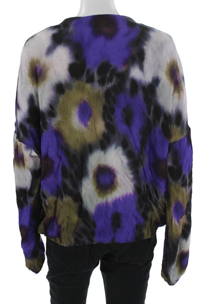 Beate Heymann Womens Black Long Sleeve Crew Neck Blouse Size 8