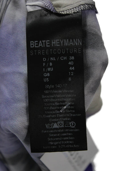 Beate Heymann Womens Black Long Sleeve Crew Neck Blouse Size 8