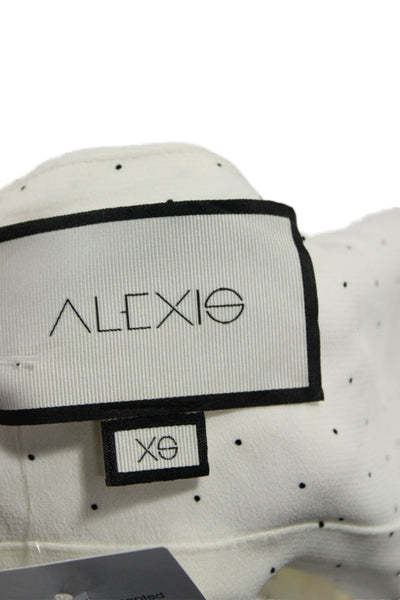 Alexis Womens Sleeveless Polka Dot Square Neck Jumpsuit White Size XL