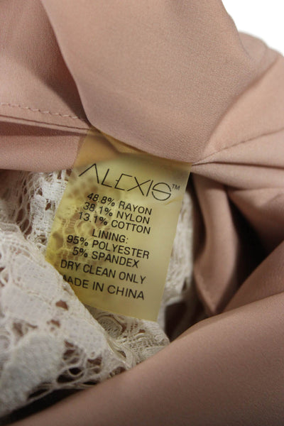 Alexis Womens Beige Floral Sleeveless Scoop Neck Jumpsuit Size XS