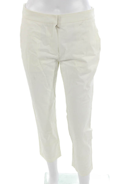Alexis Womens Ankle Cropped Dress Pants White Cotton Blend Size XS