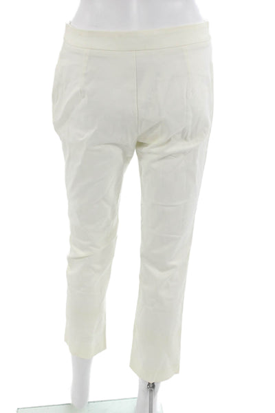Alexis Womens Ankle Cropped Dress Pants White Cotton Blend Size XS