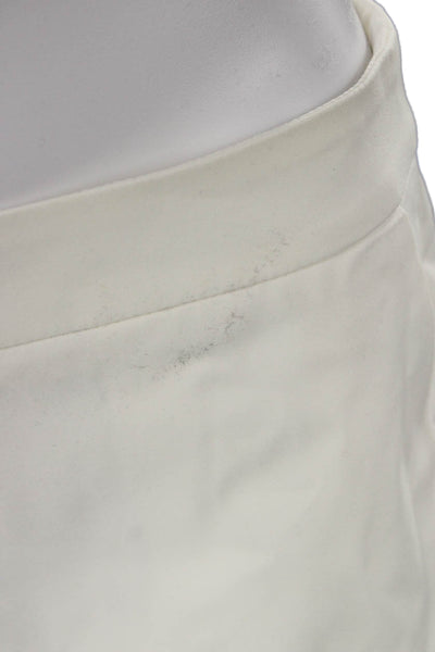 Alexis Womens Ankle Cropped Dress Pants White Cotton Blend Size XS