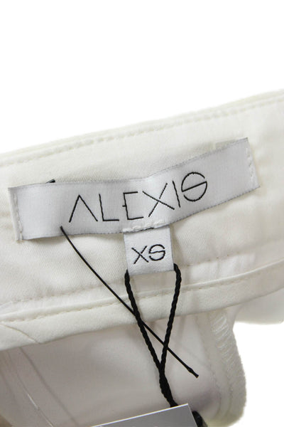 Alexis Womens Ankle Cropped Dress Pants White Cotton Blend Size XS
