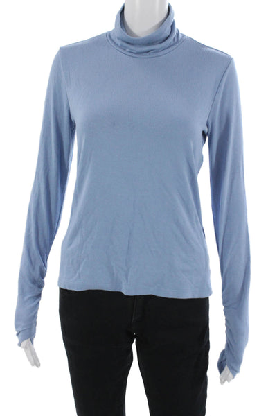 Banana Republic Women Basic Light Blue Turtleneck Long Sleeve Sweater Size S