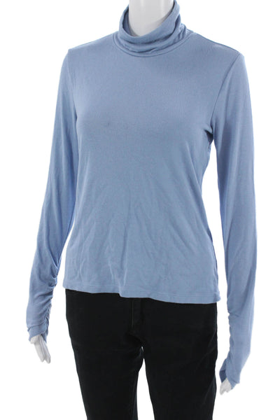 Banana Republic Women Basic Light Blue Turtleneck Long Sleeve Sweater Size S