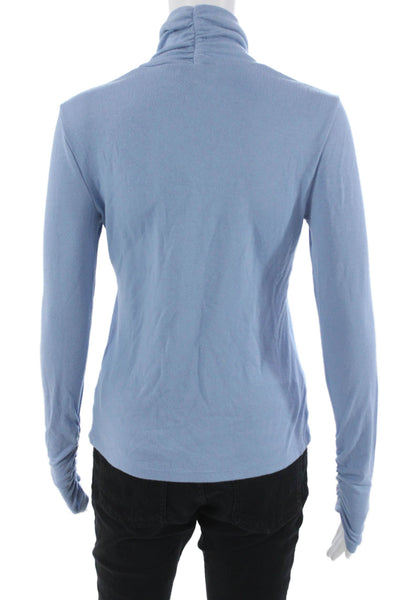 Banana Republic Women Basic Light Blue Turtleneck Long Sleeve Sweater Size S