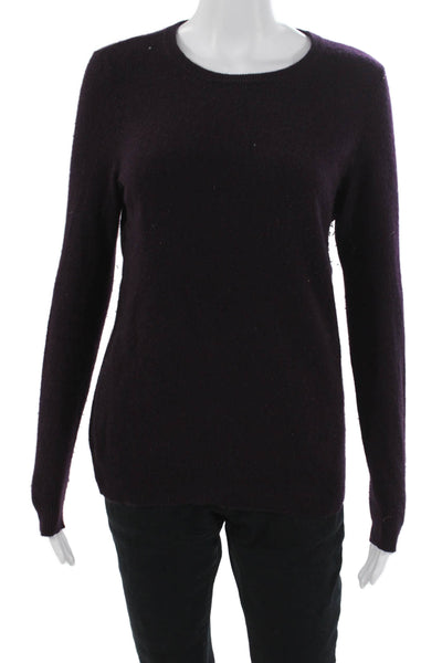 C by Bloomingdales Women Purple Cashmere Pullover Crewneck Size M
