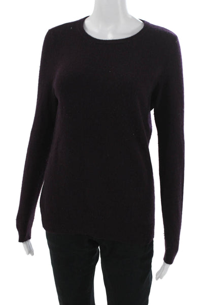 C by Bloomingdales Women Purple Cashmere Pullover Crewneck Size M
