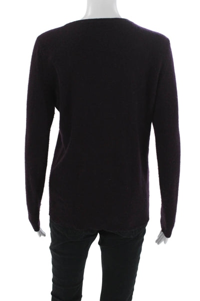 C by Bloomingdales Women Purple Cashmere Pullover Crewneck Size M