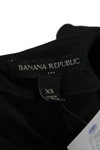 Banana Republic Women Fit & Flare A-Line Dress Black Crew Neck Size XS