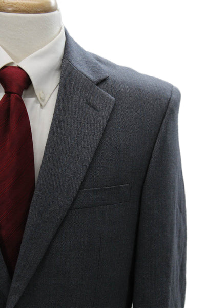 Joseph & Feiss Men's Dark Gray Herringbone Wool Suit Jacket Button Size 40