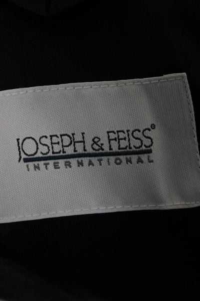Joseph & Feiss Men's Dark Gray Herringbone Wool Suit Jacket Button Size 40