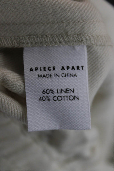 A Piece Apart Womens Cropped Beige Pants Size XL