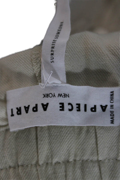 A Piece Apart Womens Cropped Beige Pants Size XL