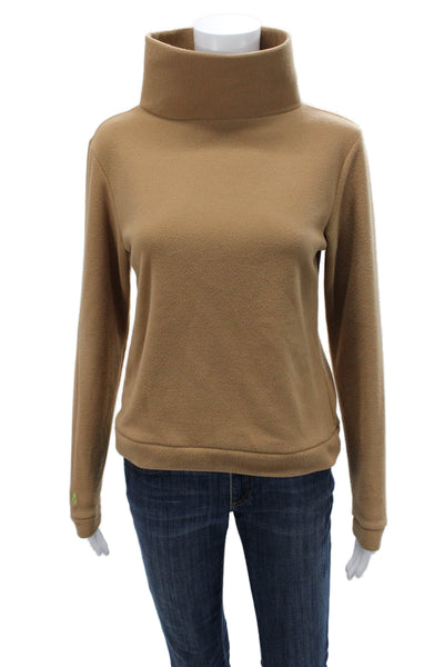 Dudley Stephens Womens Mock Neck Pullover Tan Sweater Size XS