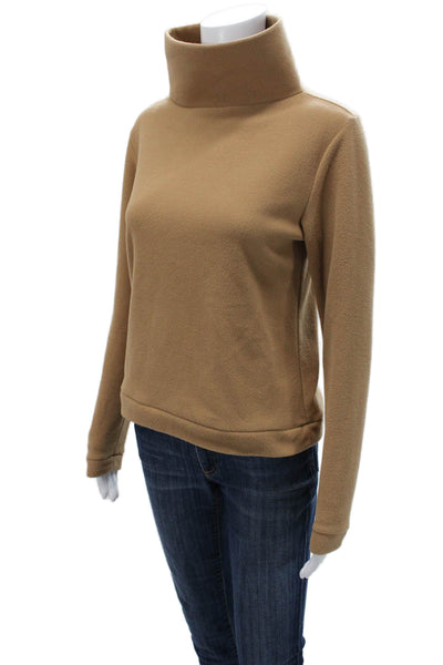 Dudley Stephens Womens Mock Neck Pullover Tan Sweater Size XS
