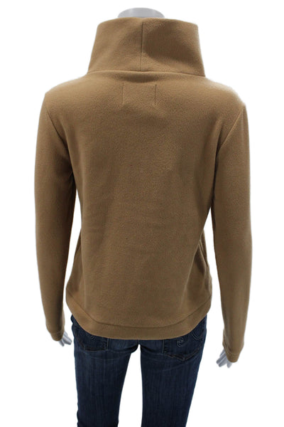Dudley Stephens Womens Mock Neck Pullover Tan Sweater Size XS