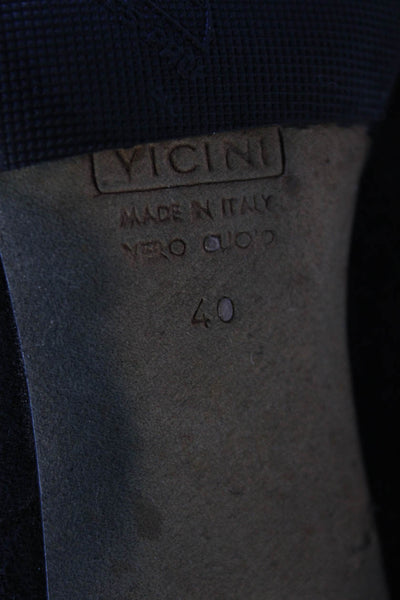 Giuseppe Zanotti Design Womens Suede Lace-Up Knee-High Boots Black Size 10