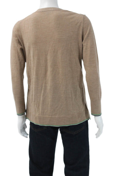 Banana Republic Mens Tan Merino Crewneck Pullover Sweater Size L