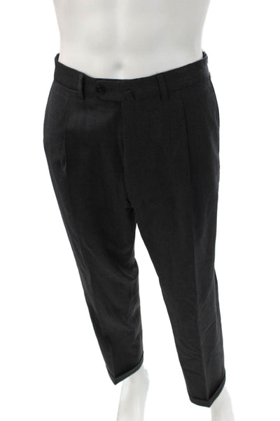Ermenegildo Zegna Men Black Dress Pants Wool Size 50