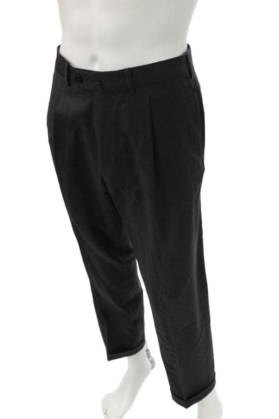 Ermenegildo Zegna Men Black Dress Pants Wool Size 50