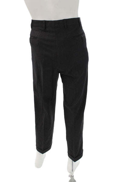 Ermenegildo Zegna Men Black Dress Pants Wool Size 50