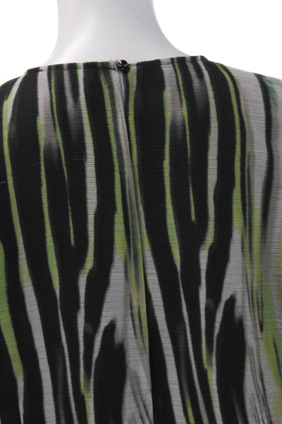 Alberto Makali Women Black Kaftan Maxi Dress Long Sleeve V Neck Button Size XL