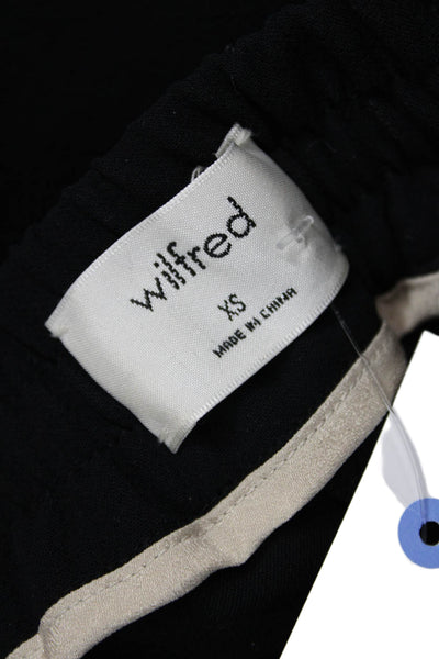 Wilfred Womens Black Jogger Sweatpants Drawstring 100% Polyester Size XS