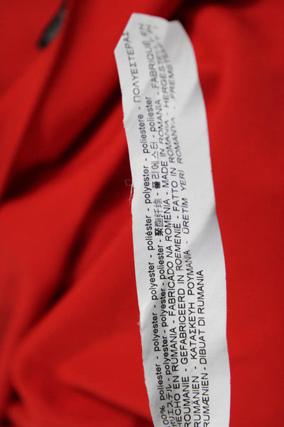 Zara Basic Women Shift Mini Dress Red Round Neck Size M