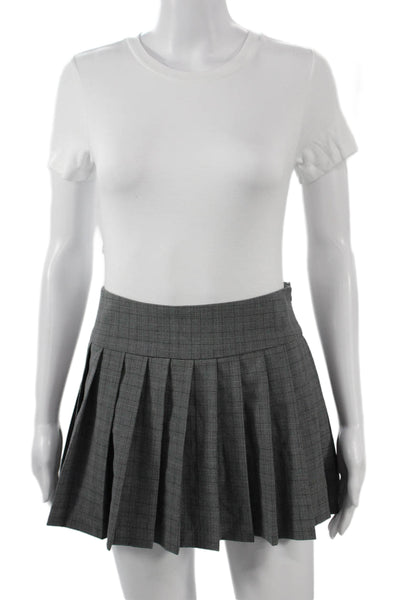 Zara Women Pleated Mini Skort Gray Size M