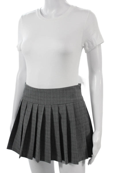 Zara Women Pleated Mini Skort Gray Size M