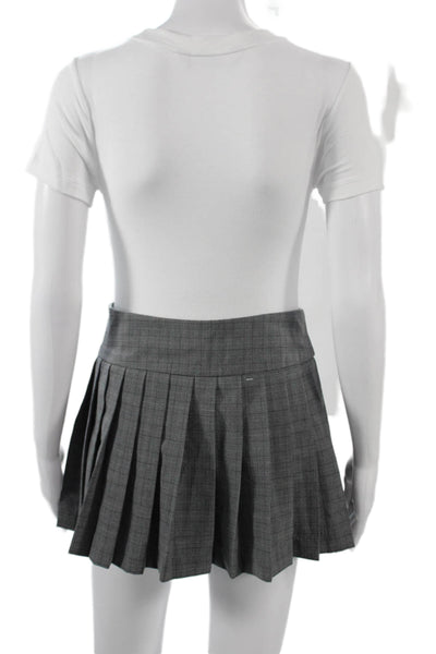 Zara Women Pleated Mini Skort Gray Size M