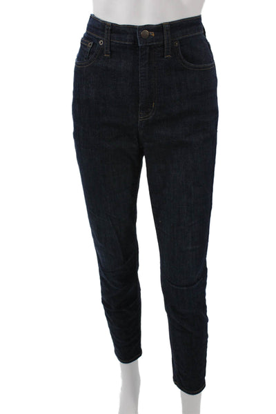J Crew Women Dark Blue High Rise Ankle Skinny Jeans Size 28