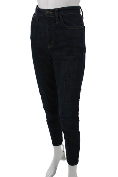 J Crew Women Dark Blue High Rise Ankle Skinny Jeans Size 28