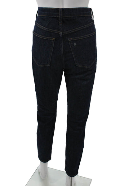 J Crew Women Dark Blue High Rise Ankle Skinny Jeans Size 28