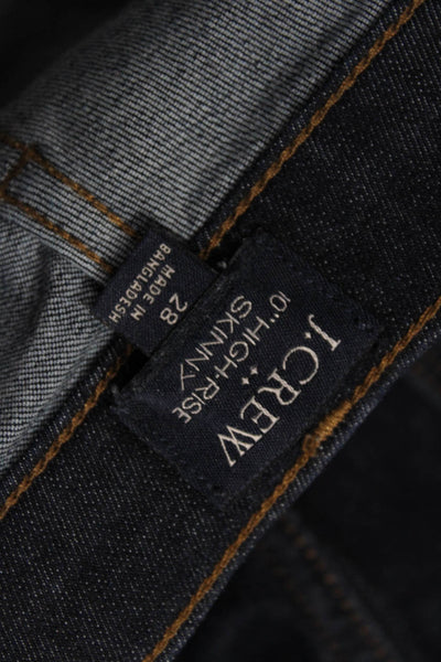 J Crew Women Dark Blue High Rise Ankle Skinny Jeans Size 28