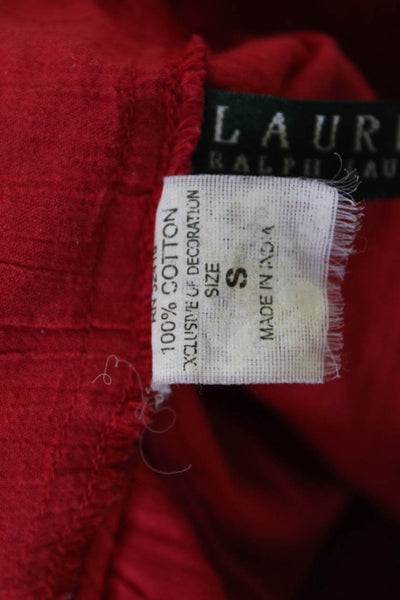 Lauren Ralph Lauren Women Sundress Red V Neck Mini Drawstring Size S