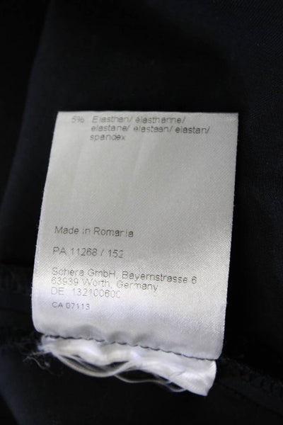 Seductive Women Ankle Dress Pants Black Cotton Blend Classic Size 40
