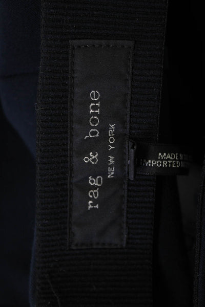 Rag & Bone Womens Ankle Dress Pants Dark Blue Cotton Size 8