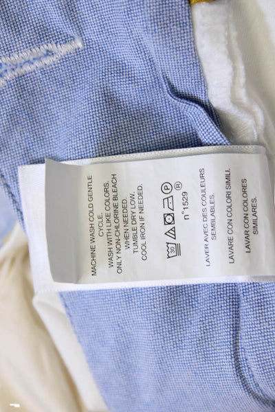 Polo Ralph Lauren Mens Chino Shorts White Button 97% Cotton Size 30