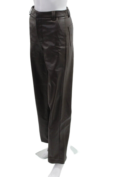 Joes Women Brown Dress Pants 100% Polyurethane Zip Inseam 32 Size 24