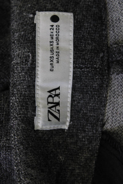 Zara Women Dress Pants Dark Gray Classic Size XS